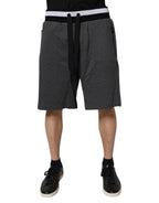 Dolce & Gabbana Dark Gray Cotton Bermuda Sweatshorts Shorts