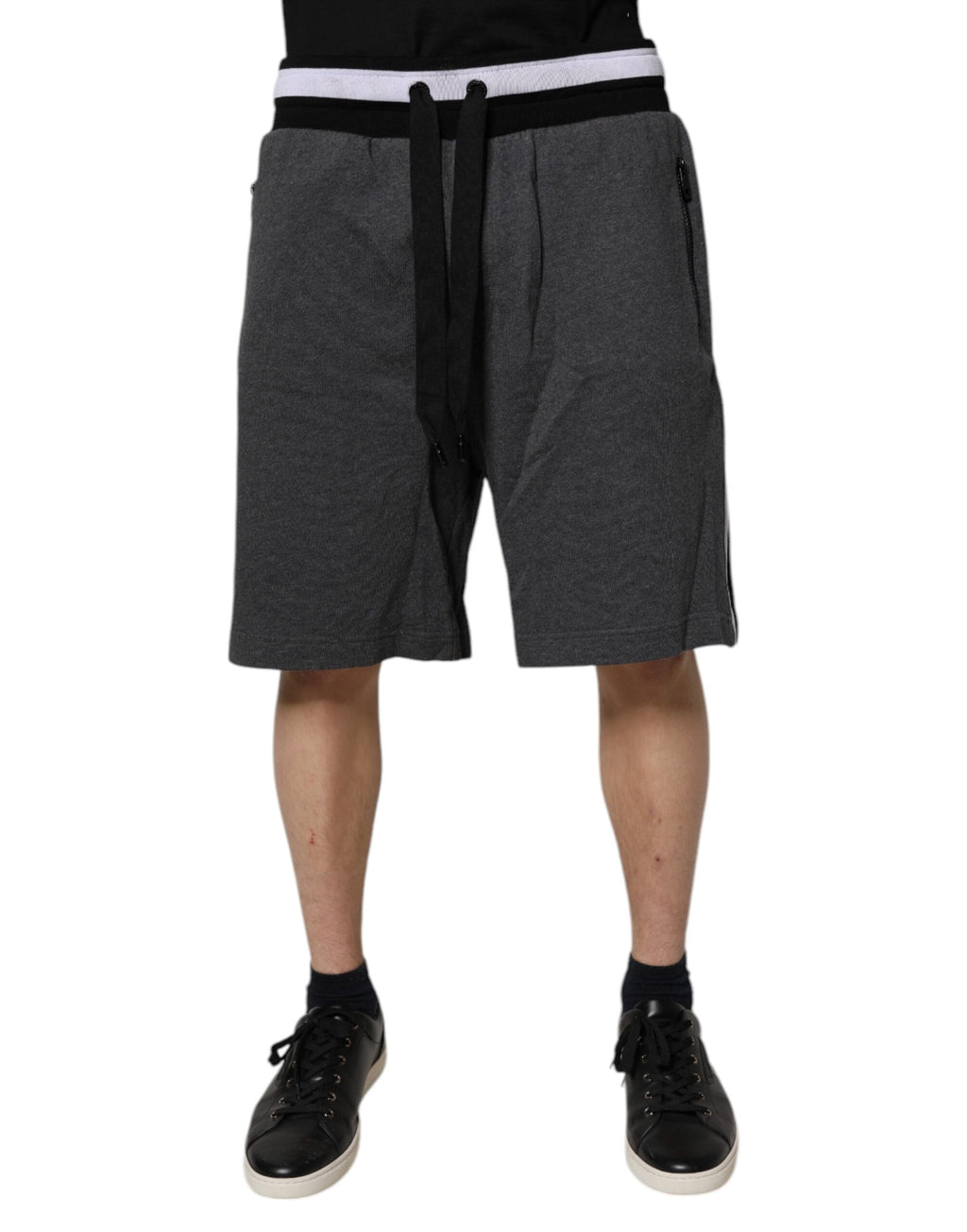 Dolce & Gabbana Dark Gray Cotton Bermuda Sweatshorts Shorts