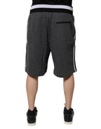 Dolce & Gabbana Dark Gray Cotton Bermuda Sweatshorts Shorts