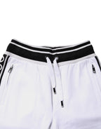 Dolce & Gabbana White King Cotton Bermuda Sweatshorts Shorts