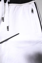 Dolce & Gabbana White King Cotton Bermuda Sweatshorts Shorts