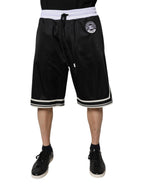 Dolce & Gabbana Black White Men Bermuda Sweatshorts Shorts