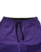 Dolce & Gabbana Purple Cotton Men Bermuda Sweatshorts Shorts