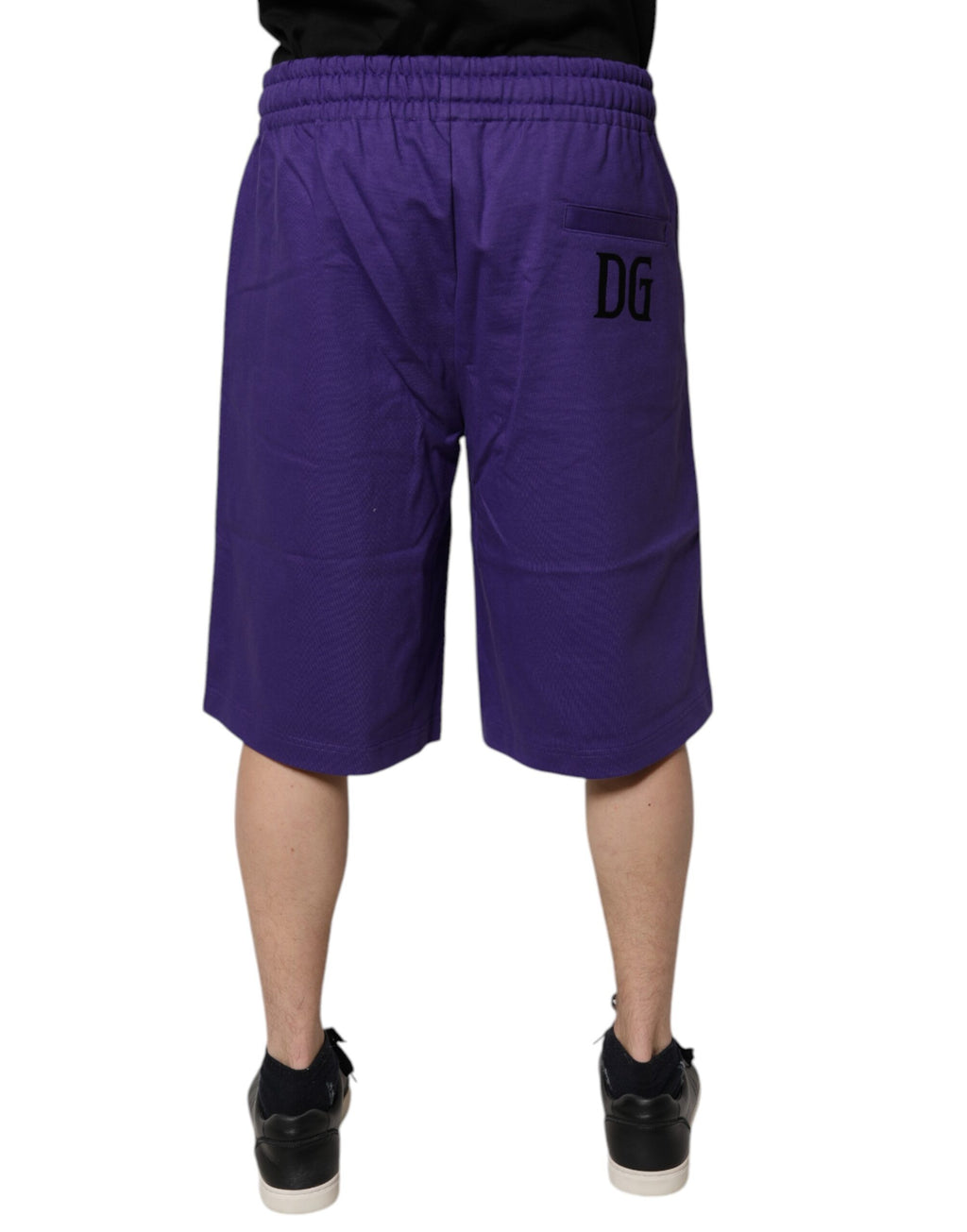 Dolce & Gabbana Purple Cotton Men Bermuda Sweatshorts Shorts