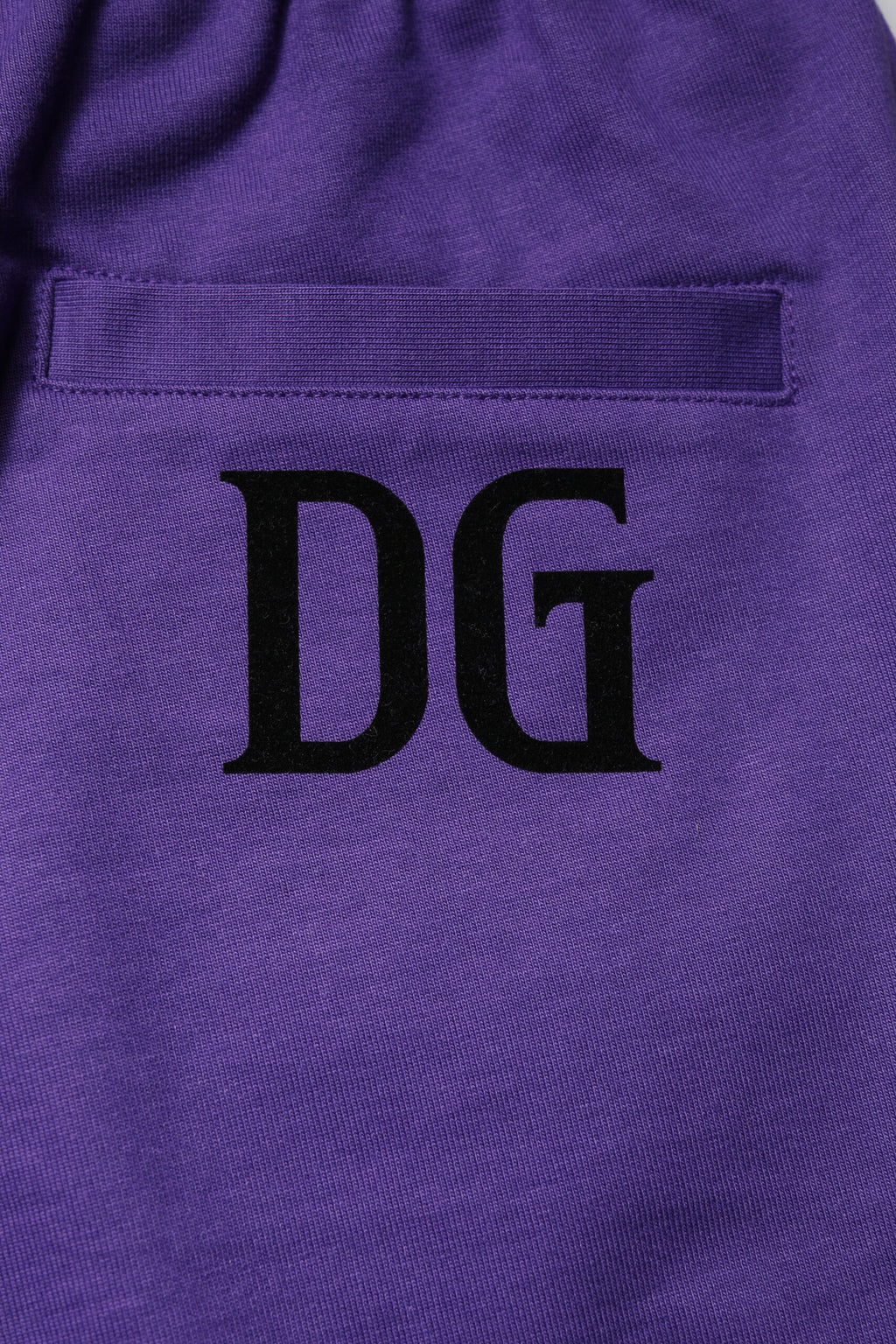 Dolce & Gabbana Purple Cotton Men Bermuda Sweatshorts Shorts