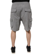 Dolce & Gabbana Gray Cotton Cargo Bermuda Sweatshorts Shorts