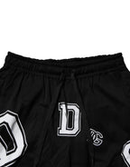 Dolce & Gabbana Black Logo Cotton Bermuda Sweatshorts Shorts