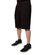 Dolce & Gabbana Bordeaux Cotton Bermuda Sweatshorts Shorts