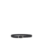 Brunello Cucinelli Black Calf Leather Bos Taurus Regular Belt