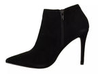 Steve Madden Black Suede Leather Stiletto Heels Boots Shoes