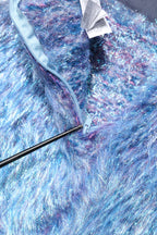 Dolce & Gabbana Multicolor Plush Fabric High Waist Mini Skirt