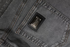 Dolce & Gabbana Gray Cotton Stretch Mid Waist Denim Mini Skirt