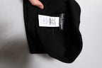 Dolce & Gabbana Black Cashmere Knitted Square Handkerchief Scarf