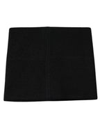 Dolce & Gabbana Black Cashmere DG Logo Square Handkerchief Scarf