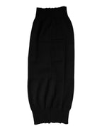 Dolce & Gabbana Black Cashmere Knitted Neck Warmer Foulard Scarf