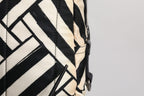 Dolce & Gabbana Black White Nylon Leather Travel Back Pack Bag