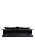 Dolce & Gabbana Black Calfskin Leather Shoulder Strap Bag