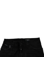 Dolce & Gabbana Black Ripped Cotton Skinny Men Denim Jeans