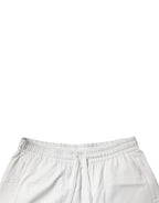 Dolce & Gabbana White Cotton Sweatshorts Men Bermuda Shorts