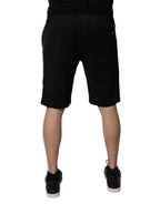 Dolce & Gabbana Black Cotton Sweatshorts Men Bermuda Shorts