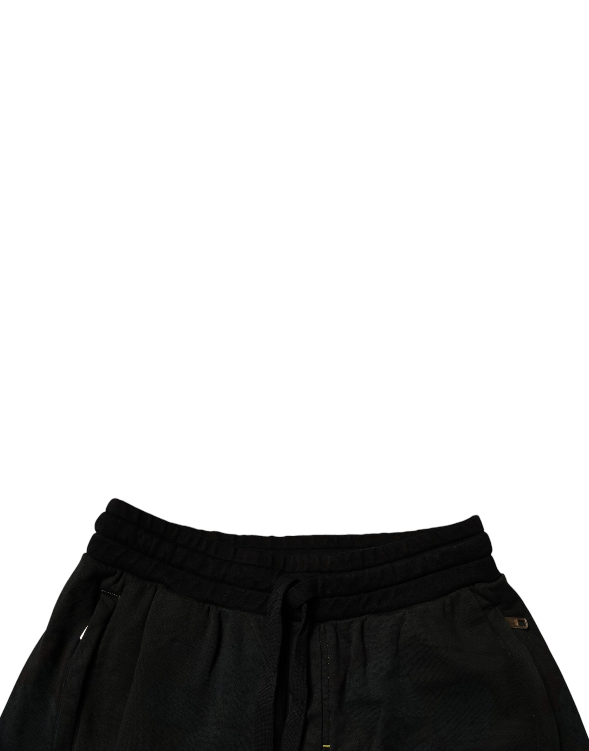 Dolce & Gabbana Black Cotton Sweatshorts Men Bermuda Shorts