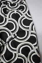 Dolce & Gabbana Black White Linen Bermuda Shorts