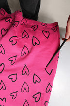Dolce & Gabbana Pink Cotton Heart Print Bermuda Shorts