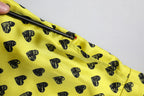 Dolce & Gabbana Green Silk Heart Print Bermuda Shorts