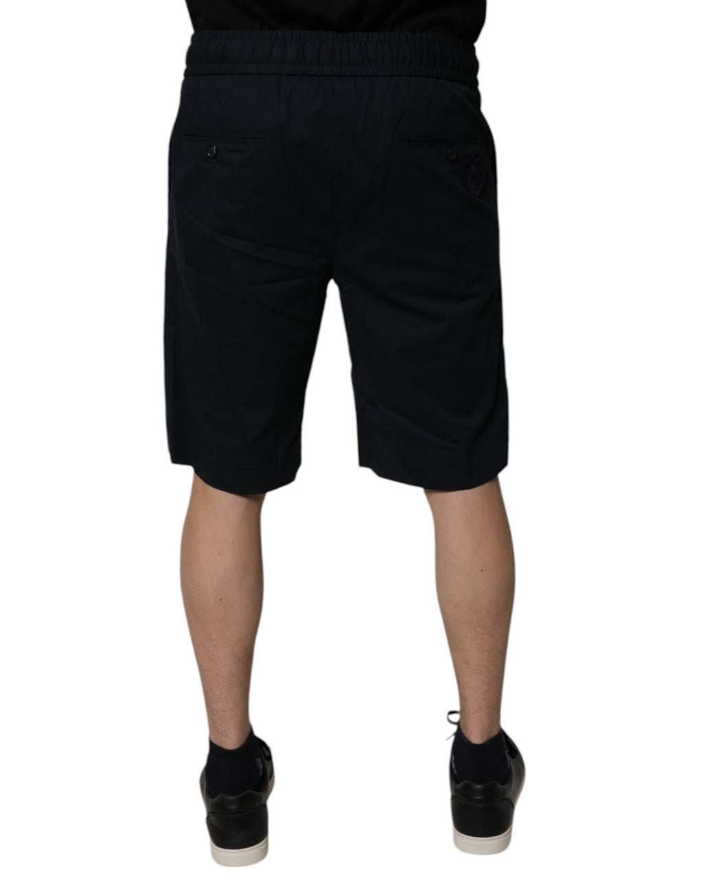 Dolce & Gabbana Black Cotton Sweatshorts Men Bermuda Shorts