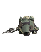 Dolce & Gabbana Multicolor Camouflage Animal Silhouette Keychain Keyring