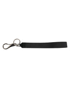 Dolce & Gabbana Black Nylon Logo DG Crown Men's Holder Keychain Keyring