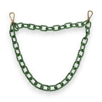Dolce & Gabbana Green Plexy Acrylic Chunky Gold Hardware Wallet Chain