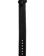 Dolce & Gabbana Black Exotic Leather Gold Tone Metal Buckle Armband