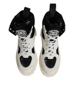 Dolce & Gabbana White Padded Mid Calf Lace Up Boots Shoes