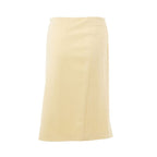 Lardini Yellow Viscose Midi Skirt