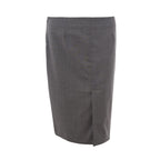 Lardini Gray Wool Midi Skirt
