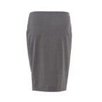 Lardini Gray Wool Midi Skirt