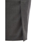 Lardini Gray Wool Midi Skirt