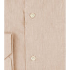 Bagutta Beige Linen Men Shirt