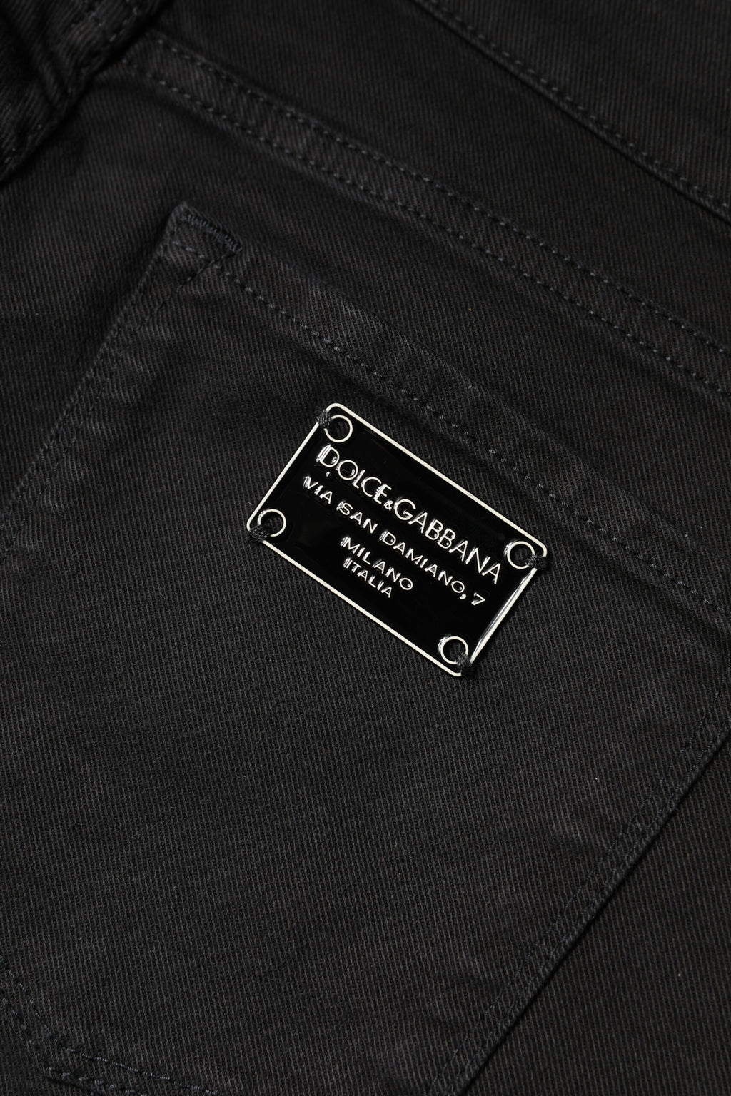 Dolce & Gabbana Black Cotton Mid Waisted Skinny Denim Jeans