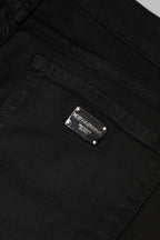 Dolce & Gabbana Black Cotton Mid Waisted Skinny Denim Jeans