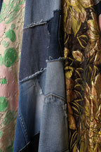 Dolce & Gabbana Multicolor Patchwork High Waisted Midi Skirt