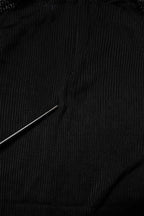 Dolce & Gabbana Black Knit Long Sleeves Turtleneck Slim Top