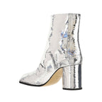 Margiela Gray Calf Leather Bos Taurus Ankle Boots