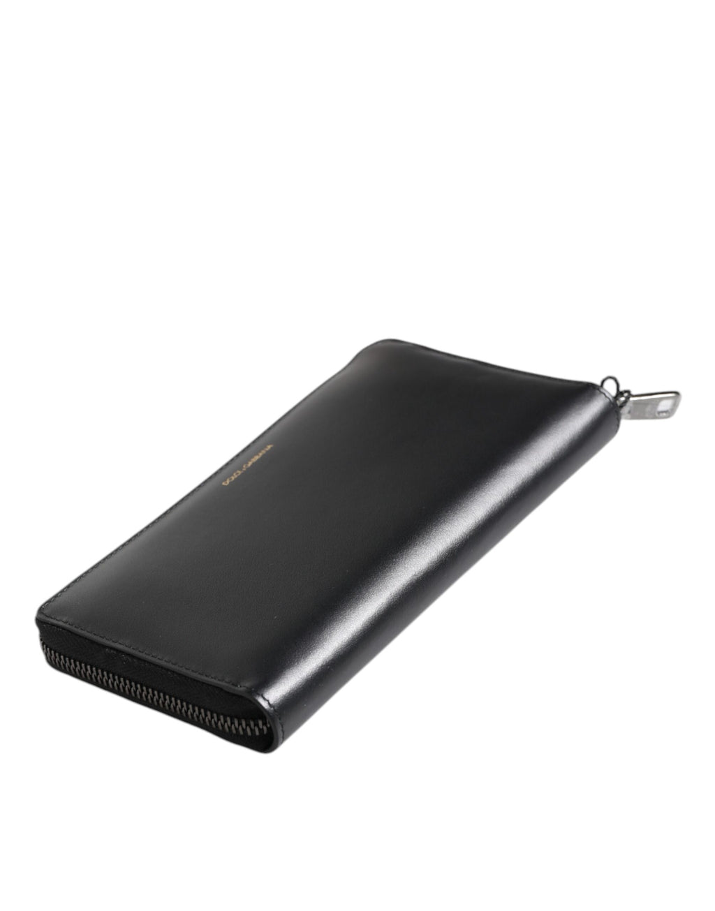 Dolce & Gabbana Black Blue Exotic Leather Embossed Continental Wallet