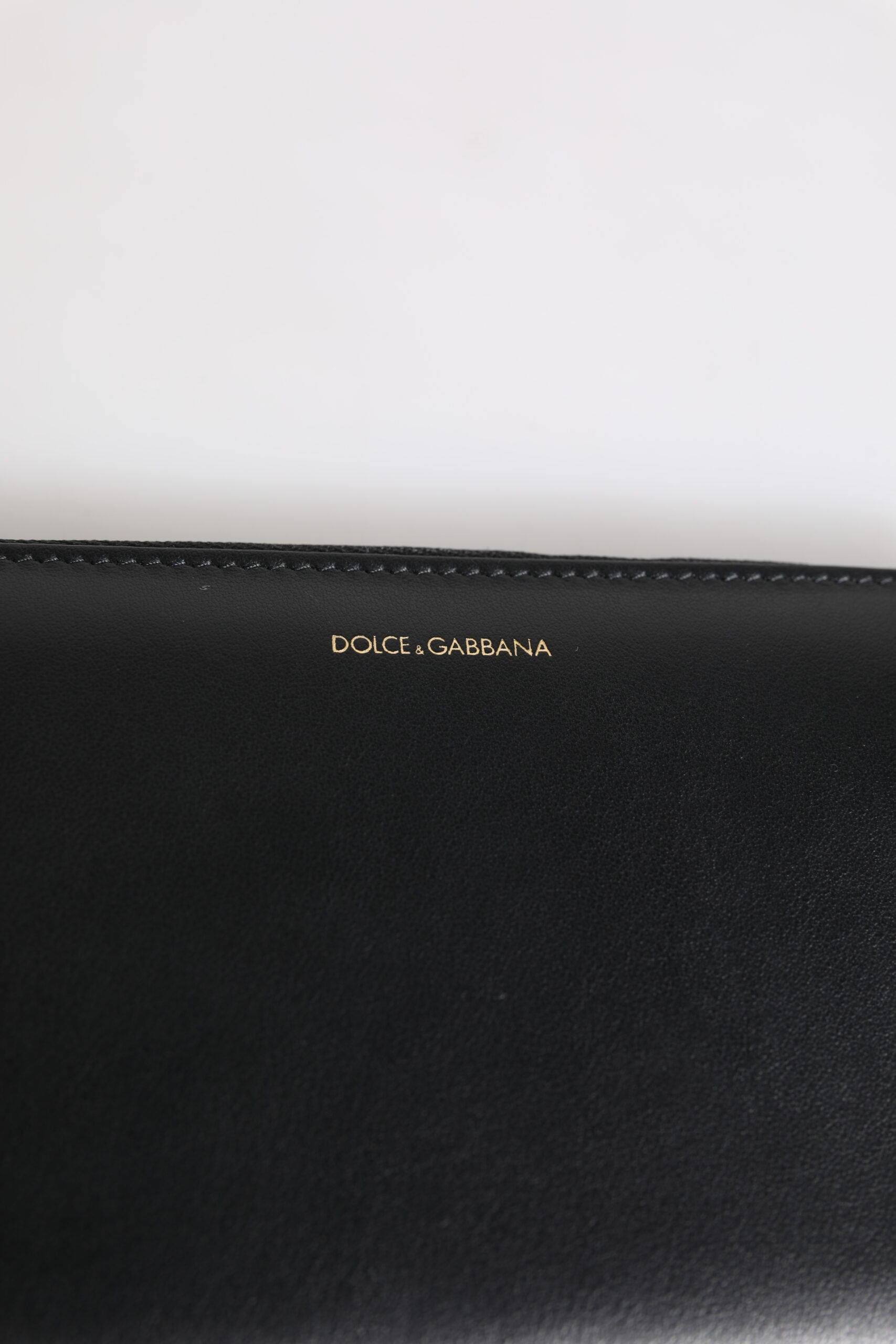 Dolce & Gabbana Black Blue Exotic Leather Embossed Continental Wallet