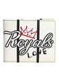 Dolce & Gabbana White Leather DG Crown Royals Bifold Card Holder Wallet