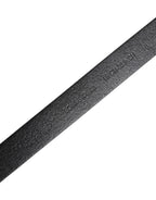 Dolce & Gabbana Black Calf Leather Gold Metal Buckle Belt