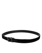 Dolce & Gabbana Black Leather Metal Buckle Classic Belt