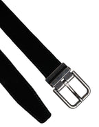 Dolce & Gabbana Black Leather Metal Buckle Classic Belt
